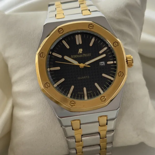 AP Piguet - (Analog Watch) – Black Dial / Gold & Silver Strap