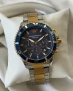 Armani-AR11362 (Chronograph Watch) – Blue Dial / Silver & Gold Strap
