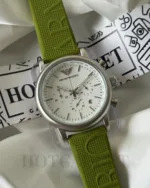 Armani-AR1807 Luigi (Chronograph Watch) – White Dial / Green Strap