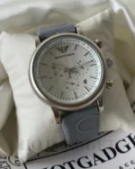 Armani-AR1807 Luigi (Chronograph Watch) – White Dial / Grey Strap
