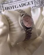Armani-AR1819 (Chronograph Watch) – Rose Dial / Silver Strap – video