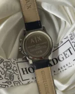 Armani-AX1721 (Chronograph Watch) – Black Dial / Black Strap – Silver Case