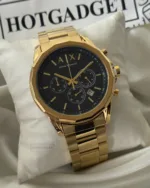 Armani-AX1721 (Chronograph Watch) – Black Dial / Gold Strap