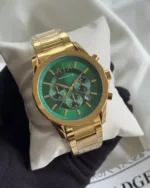 Armani-AX1771 (Chronograph Watch) – Green Dial / Gold Strap