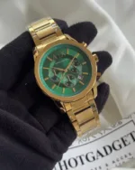 Armani-AX1771 (Chronograph Watch) – Green Dial / Gold Strap