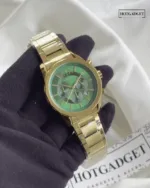 Armani-AX1771 (Chronograph Watch) – Green Dial / Gold Strap – video