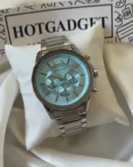 Armani-AX1771 (Chronograph Watch) – Mint Blue Dial / Silver Strap