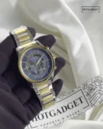 Armani-AX1771 (Chronograph Watch) – Navy Blue Dial / Gold & Silver Strap – video