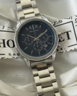 Armani-AX2509 (Chronograph Watch) – Blue Dial / Silver Strap
