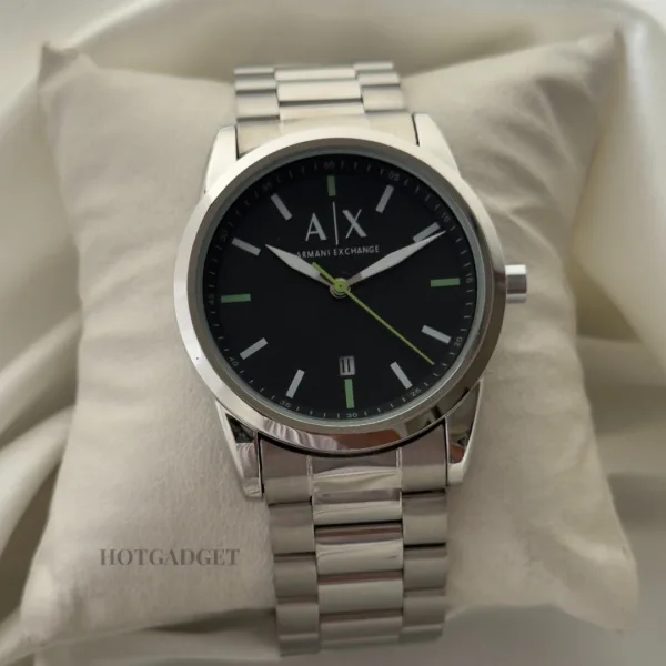 Armani-AX2857 (Analog Watch) – Black Dial / Silver Strap