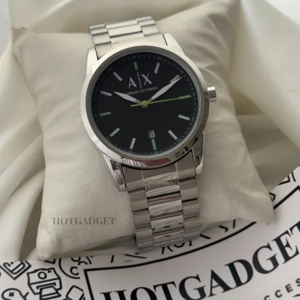 Armani-AX2857 (Analog Watch) – Black Dial / Silver Strap