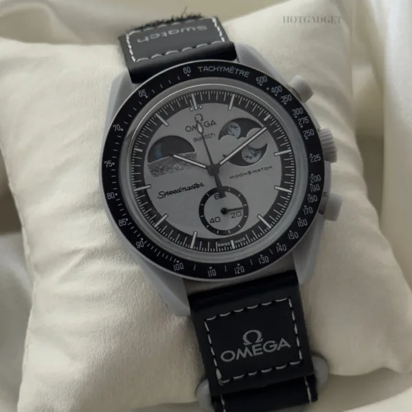 Bioceramic MoonSwatch (Chronograph Watch) – Grey Dial / Black Strap