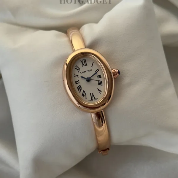 Cartier-Baignoire - (Bracelet Watch) Rose Gold – White Dial / Rose Gold Strap