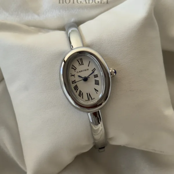 Cartier-Baignoire - (Bracelet Watch) Silver – White Dial / Silver Strap