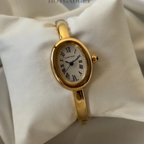 Cartier-Baignoire - (Bracelet Watch) Gold – White Dial / Gold Strap
