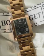 Cartier-Tank MC (Chronograph Watch) – Black Dial / Rose Gold Strap
