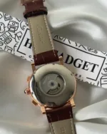 Cartier-Tourbillon (Automatic Watch) – White Dial / Brown Strap – Roman Numerals