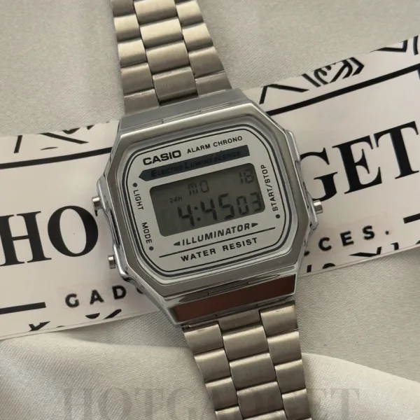 Vintage A168 Unisex (Digital Watch) – Silver