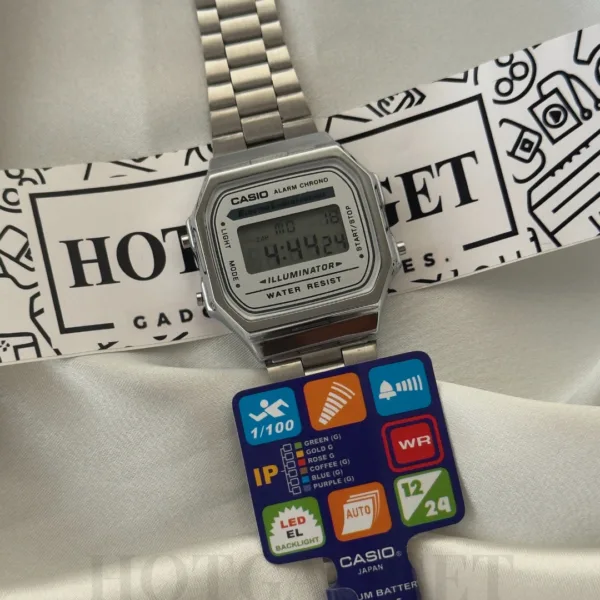 Vintage A168 Unisex (Digital Watch) – Silver