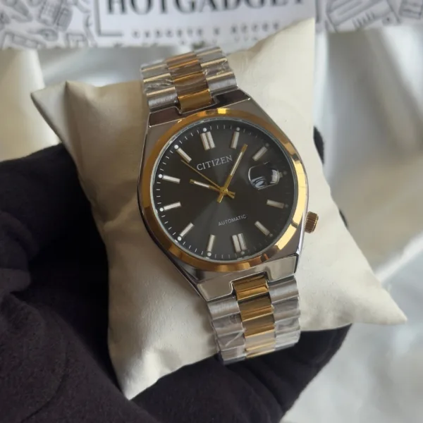CTZN Tsuyosa (Analog Watch) – Black Dial / Gold Two-Tone Strap