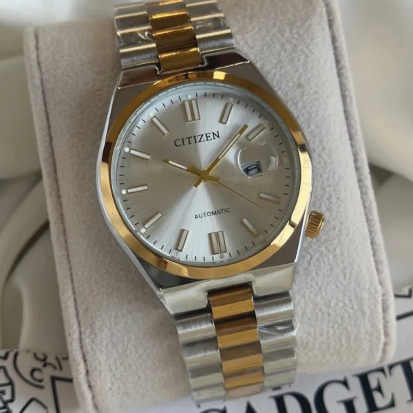 CTZN Tsuyosa (Analog Watch) – Silver Dial / Gold Two-Tone Strap