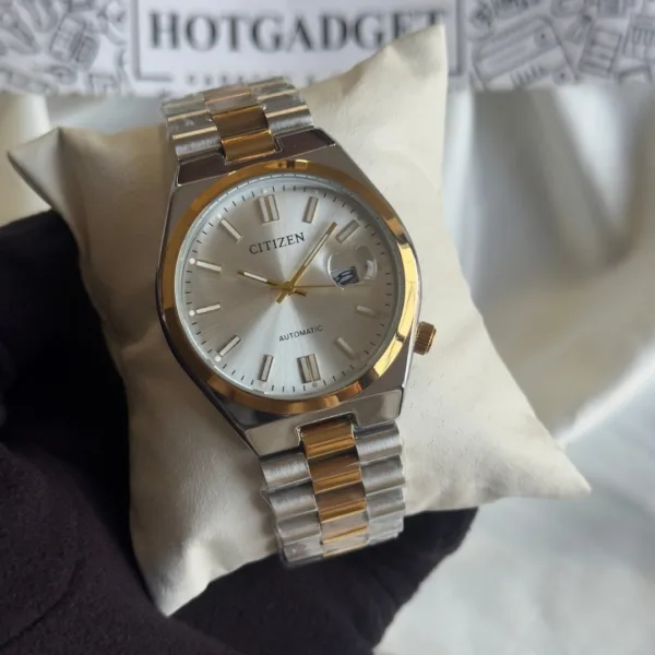 CTZN Tsuyosa (Analog Watch) – Silver Dial / Gold Two-Tone Strap
