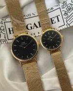 DW Classic Mesh Couple (Analog Watch) – Black Dial / Gold Strap