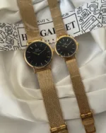 DW Classic Mesh Couple (Analog Watch) – Black Dial / Gold Strap