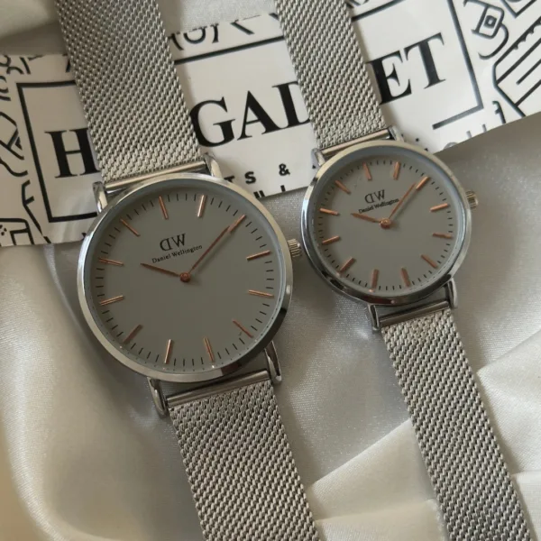 DW Classic Mesh Couple (Analog Watch) – Silver