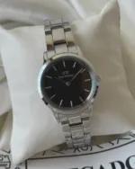 DW Iconic Link (Analog Watch) – Black Dial / Silver Strap