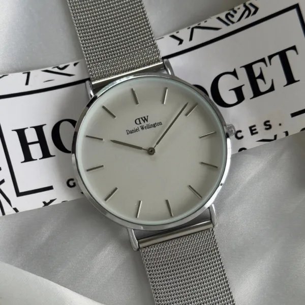 DW Petite Melrose (Analog Watch) – White Dial / Silver Strap