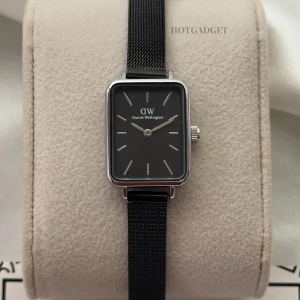 DW Quadro (Analog Watch) – Black Dial / Black Strap – Silver Case
