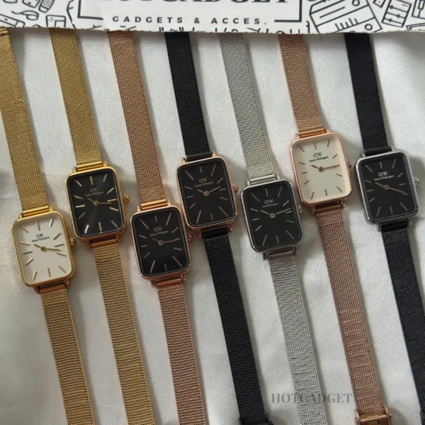 DW Quadro (Analog Watch) – Black Dial / Black Strap – Silver Case