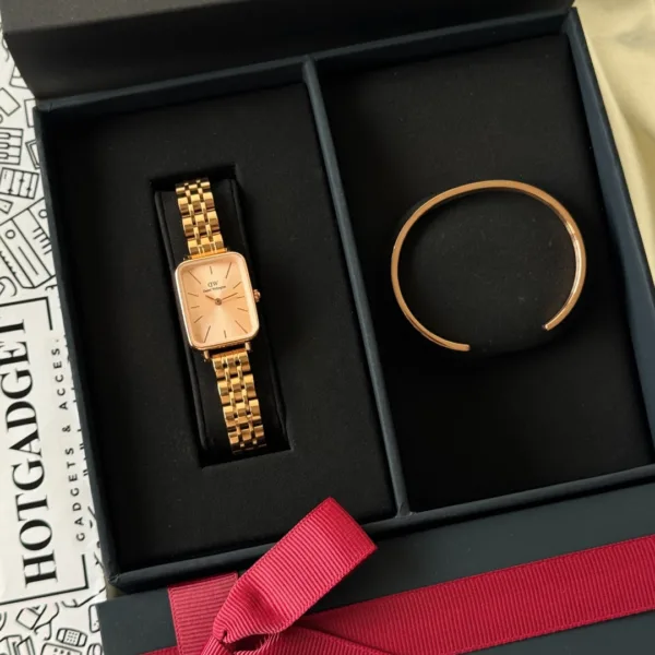 DW Quadro + Classic Bracelet (Combo) – Rose Gold