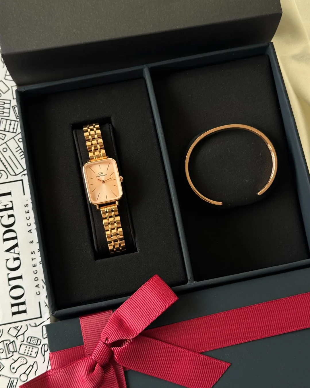 DW Quadro + Classic Bracelet (Combo) DW Quadro + Classic Bracelet (Combo) – Rose Gold
