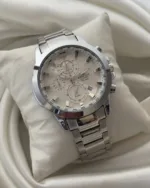 Edifice-EFR-303D (Chronograph Watch) – White Dial / Silver Strap