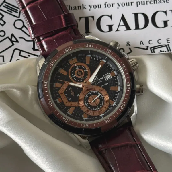 Edifice-EFR539 (Chronograph Watch) – Brown