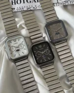 Enticer A2181 (Chronograph) – Black Dial / Silver Strap