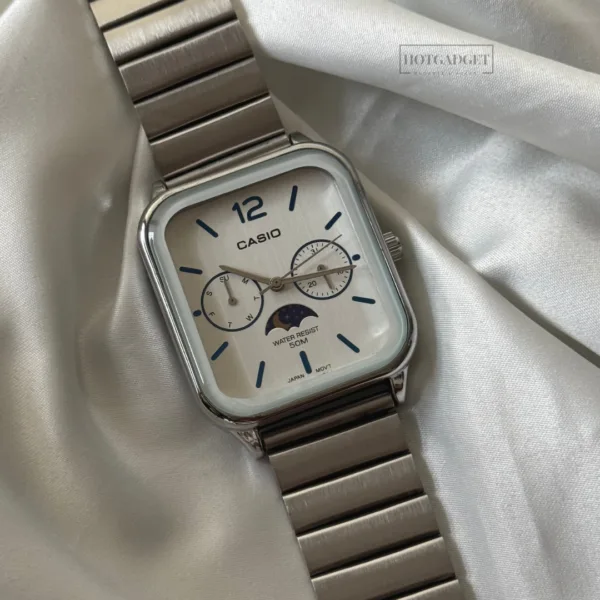 Enticer A2181 (Chronograph) – White Dial / Silver Strap