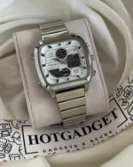 Fossil (Analog-Digital Watch) – White Dial / Silver Strap