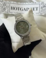 Fossil-BQ3720 (Chronograph Watch) – Green Dial / Silver Strap