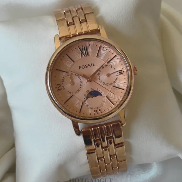 Fossil-ES3121 Jacqueline Sun Moon (Chronograph Watch) – Rose Gold