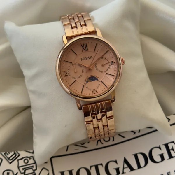 Fossil-ES3121 Jacqueline Sun Moon (Chronograph Watch) – Rose Gold
