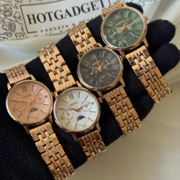 Fossil-ES3121 Jacqueline Sun Moon (Chronograph Watch) – Rose Gold