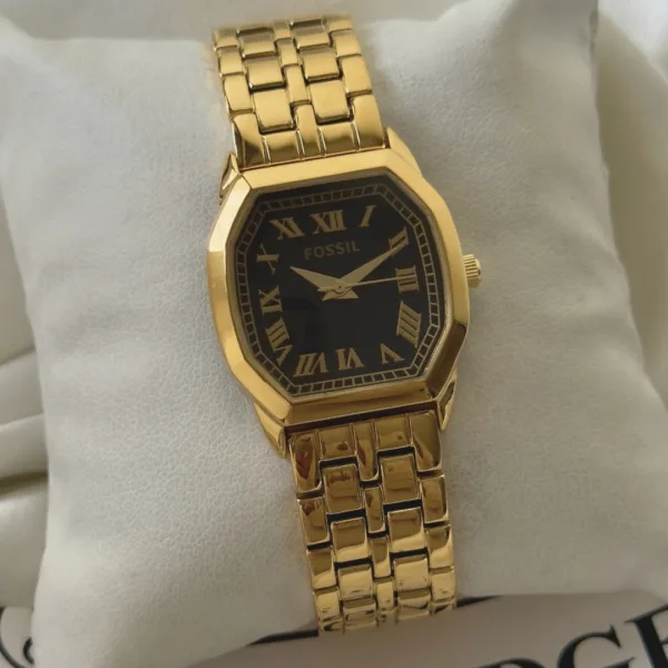 Fossil-Harlow (Analog Watch) – Black Dial / Gold Strap