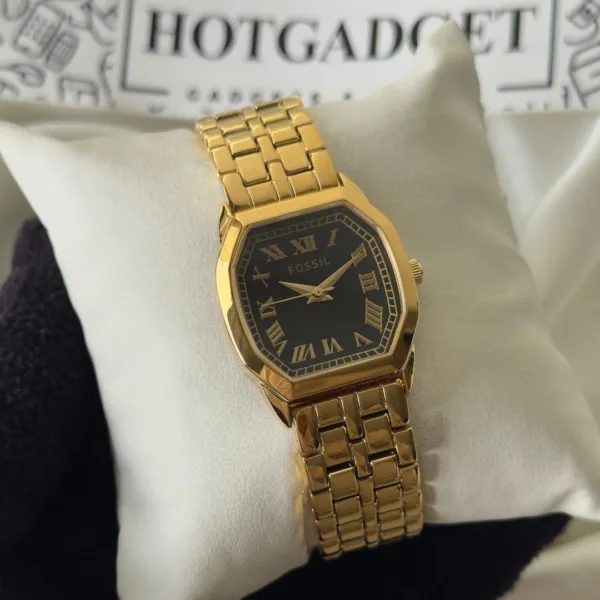 Fossil-Harlow (Analog Watch) – Black Dial / Gold Strap