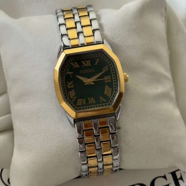 Fossil-Harlow (Analog Watch) – Green Dial / Rose Gold Strap