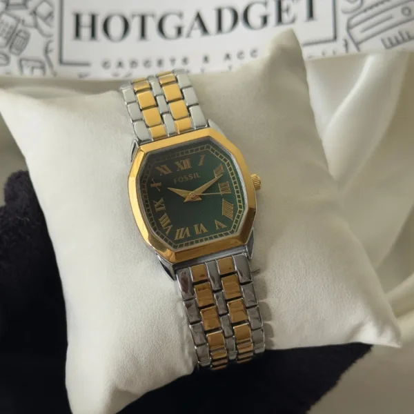Fossil-Harlow (Analog Watch) – Green Dial / Rose Gold Strap