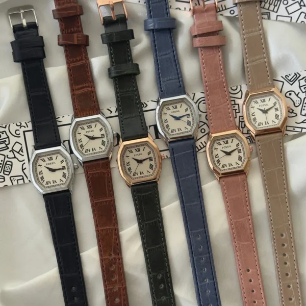 Fossil-Harlow (Analog Watch) – White Dial / Black Strap