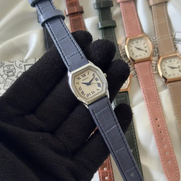Fossil-Harlow (Analog Watch) – White Dial / Blue Strap